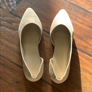 Never worn tan, suede flats